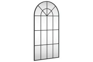 Miroir mural noir 50x100 cm arche fer 2