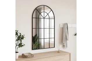 Miroir mural noir 60x100 cm arche fer