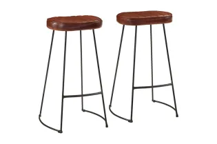 Tabourets de bar Gavin 2 pcs marron foncé 44x37,5x78 cm