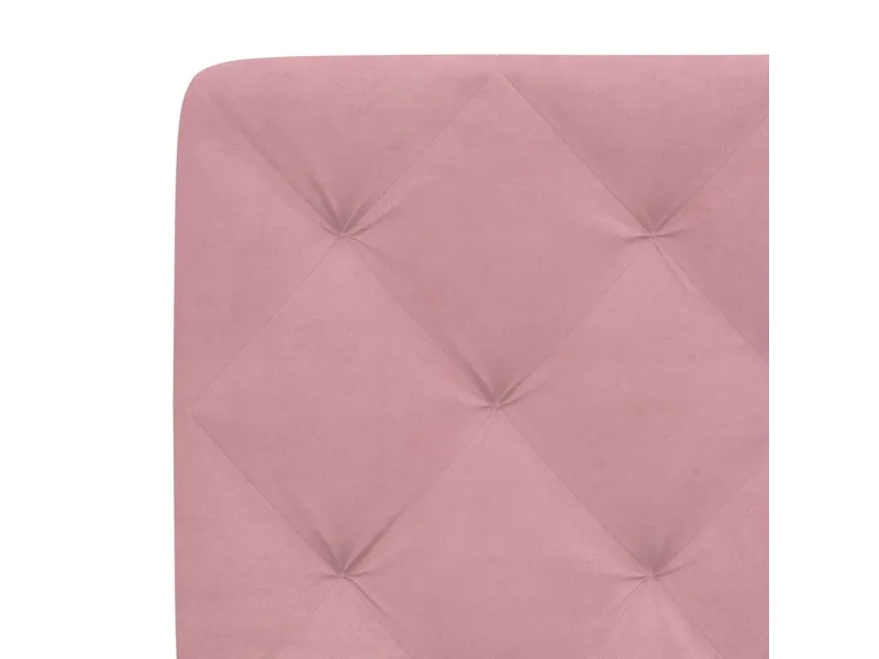 Coussin de tête de lit rose 90 cm velours