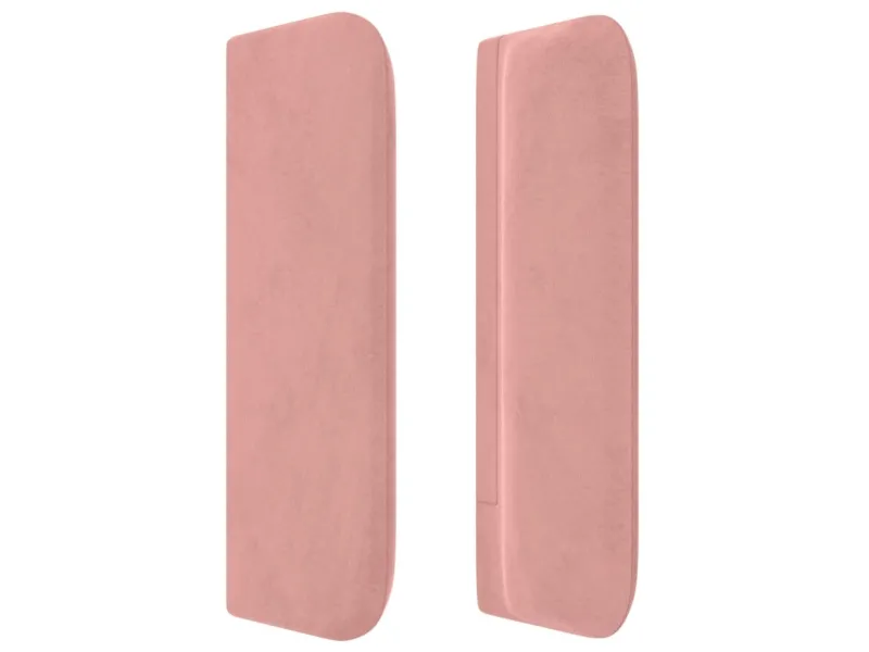 Tête de lit avec oreilles Rose 163x16x78/88 cm Velours