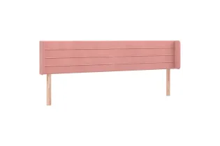 Tête de lit avec oreilles Rose 163x16x78/88 cm Velours 2