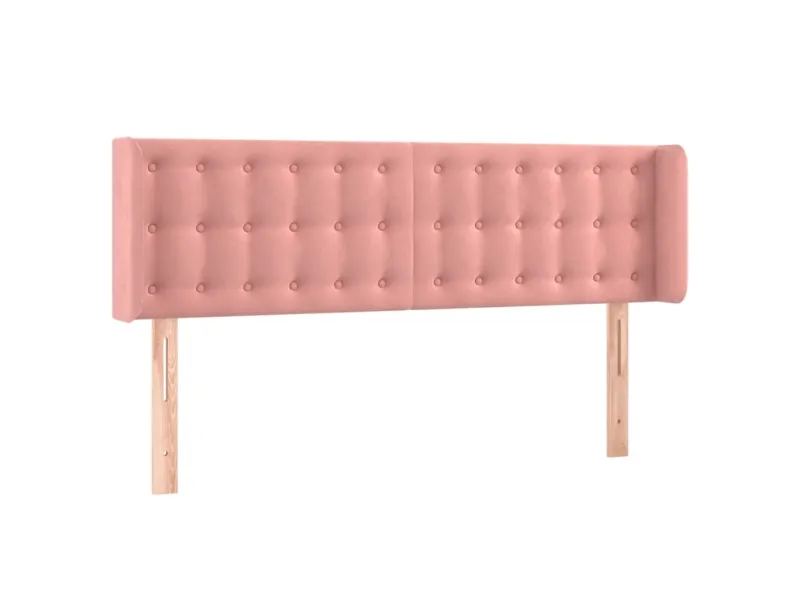 Tête de lit à LED Rose 147x16x78/88 cm Velours