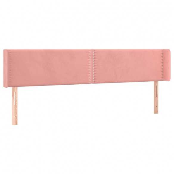 Tête de lit à LED Rose 163x16x78/88 cm Velours