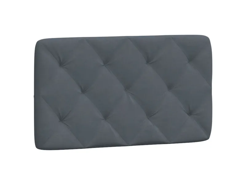 Coussin de tête de lit gris foncé 90 cm velours