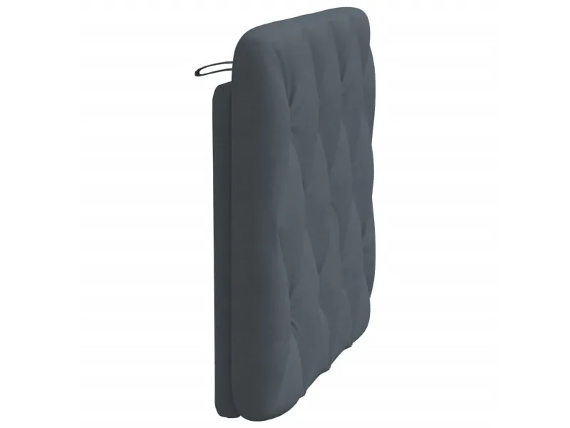 Coussin de tête de lit gris foncé 90 cm velours