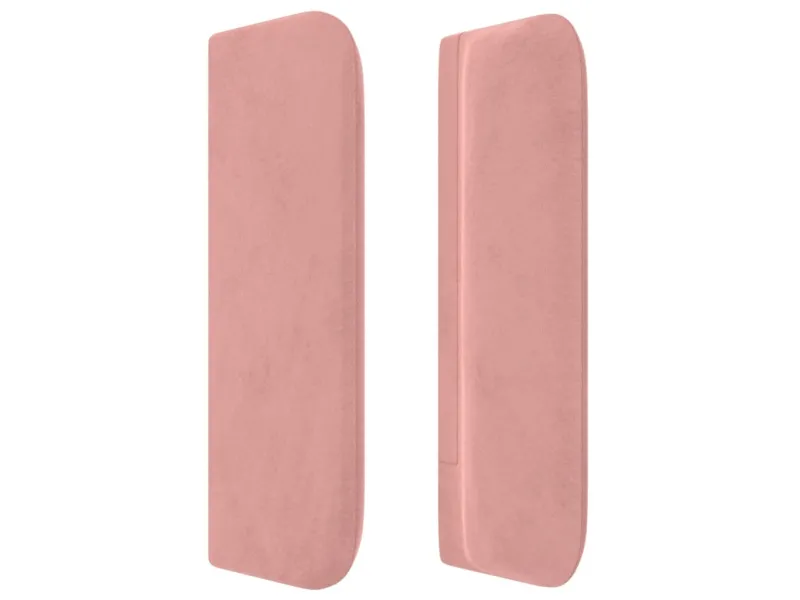 Tête de lit avec oreilles Rose 147x16x78/88 cm Velours