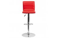 Tabouret de bar en simili cuir rouge