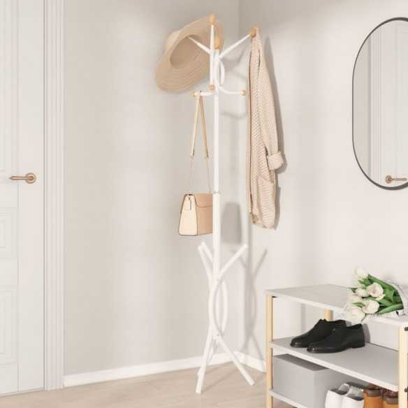 Porte-manteau blanc 176 cm fer enduit de poudre