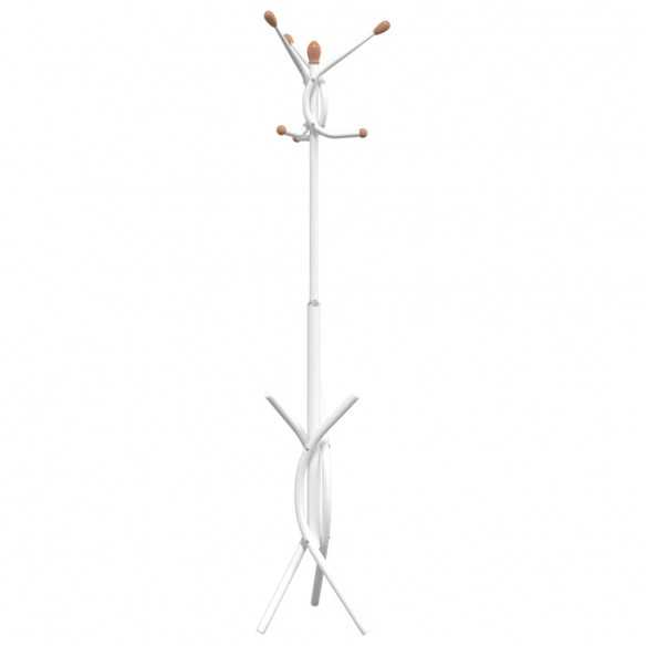 Porte-manteau blanc 176 cm fer enduit de poudre