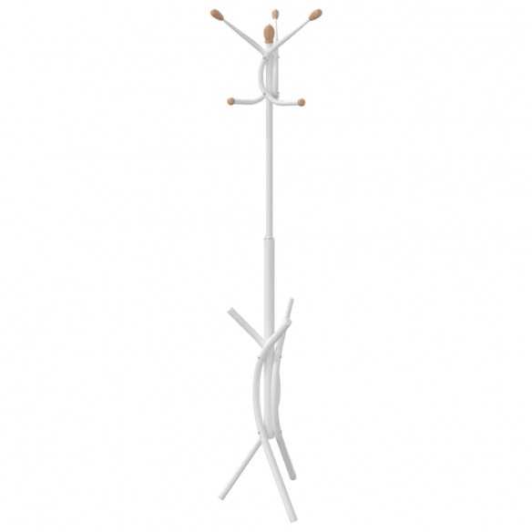 Porte-manteau blanc 176 cm fer enduit de poudre