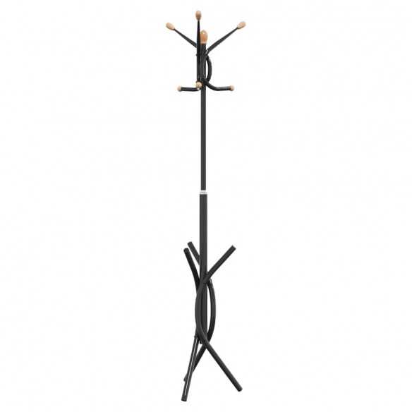 Porte-manteau noir 176 cm fer enduit de poudre