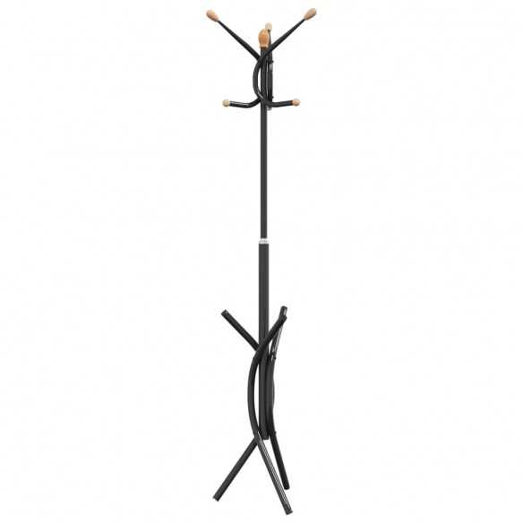 Porte-manteau noir 176 cm fer enduit de poudre