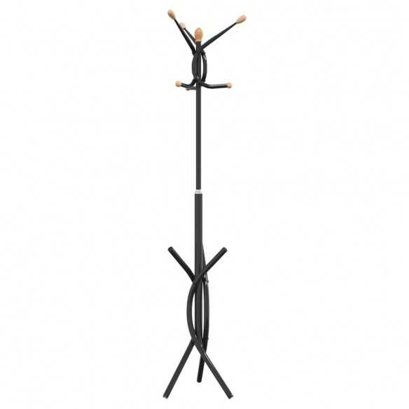 Porte-manteau noir 176 cm fer enduit de poudre