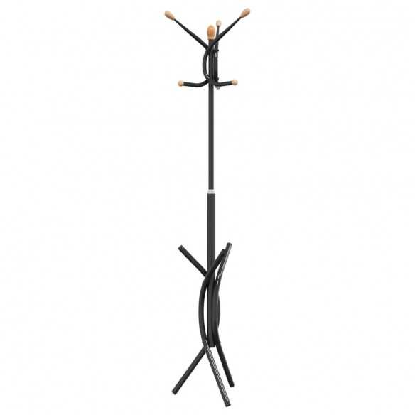Porte-manteau noir 176 cm fer enduit de poudre