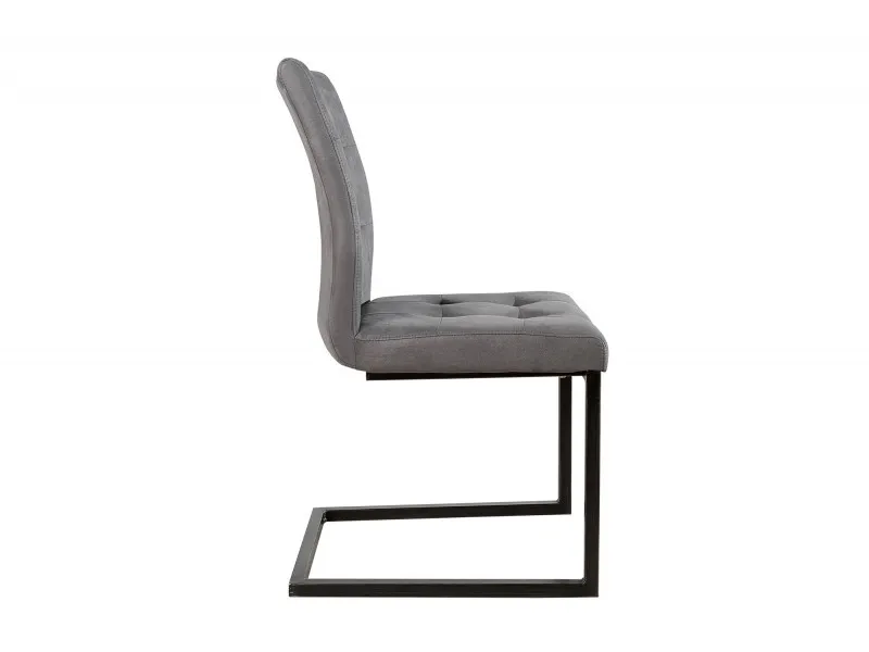 Lot de 2 chaises capitonnées de coloris gris