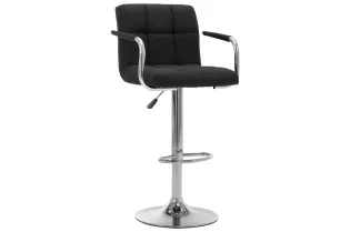 Chaises de bar lot de 2 noir tissu 2
