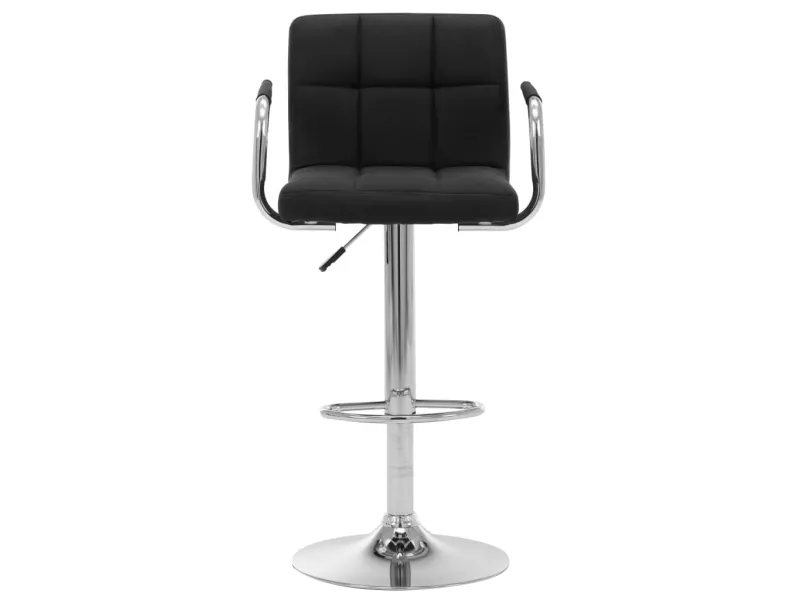 Chaises de bar lot de 2 noir tissu