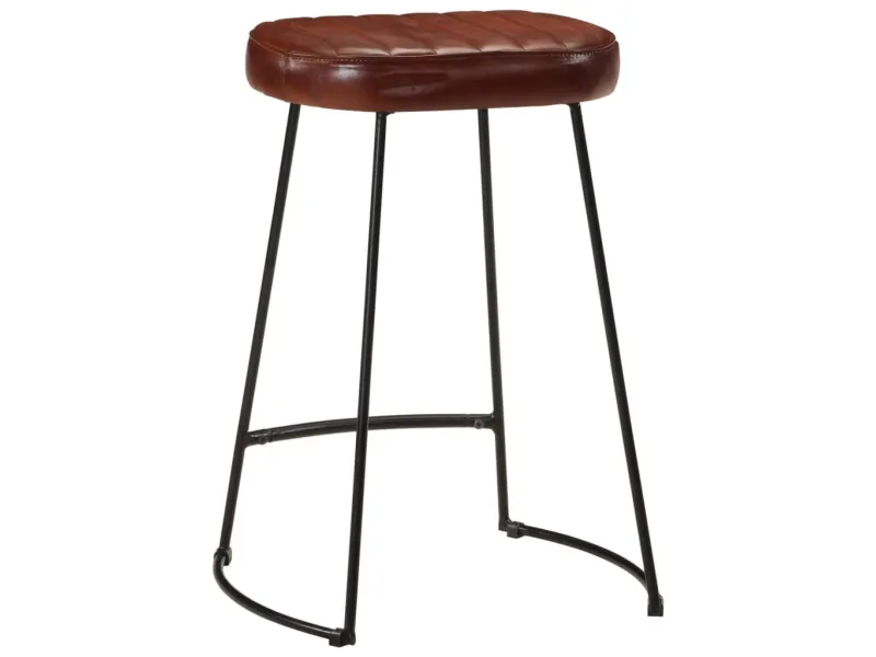 Tabourets de bar lot de 2 marron foncé 41x29x62 cm