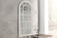 Miroir design Fenêtre avec cadre en bois blanc
