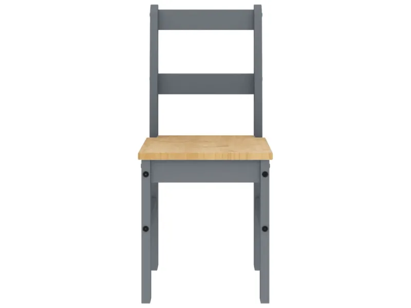 Chaises à manger lot de 2 Panama gris bois massif de pin