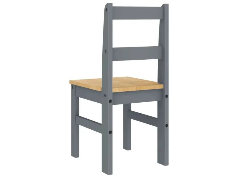 Chaises à manger lot de 2 Panama gris bois massif de pin