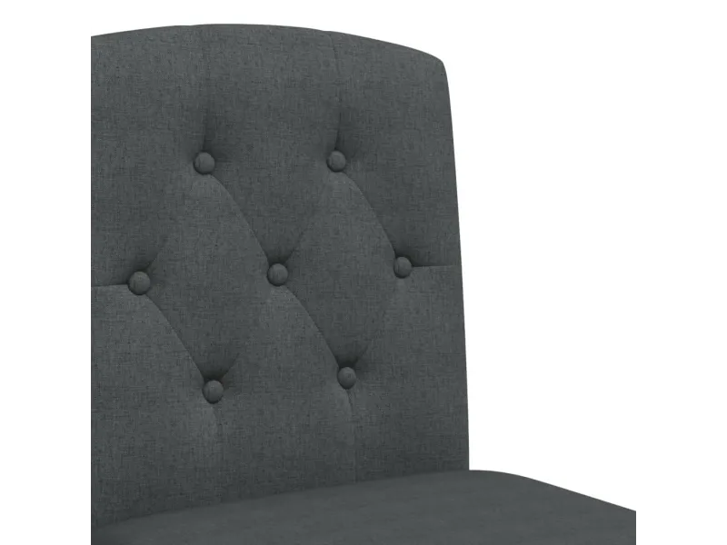 Chaises de bar lot de 2 bois massif d'hévéa et tissu