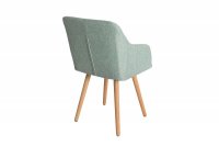 Lot de 2 fauteuils design scandinave en tissu vert menthe