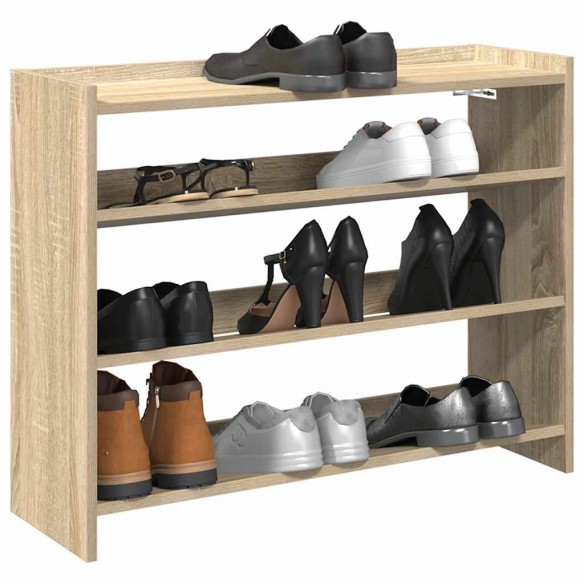 Étagère à chaussures chêne sonoma 80x25x61,5 cm bois ingénierie