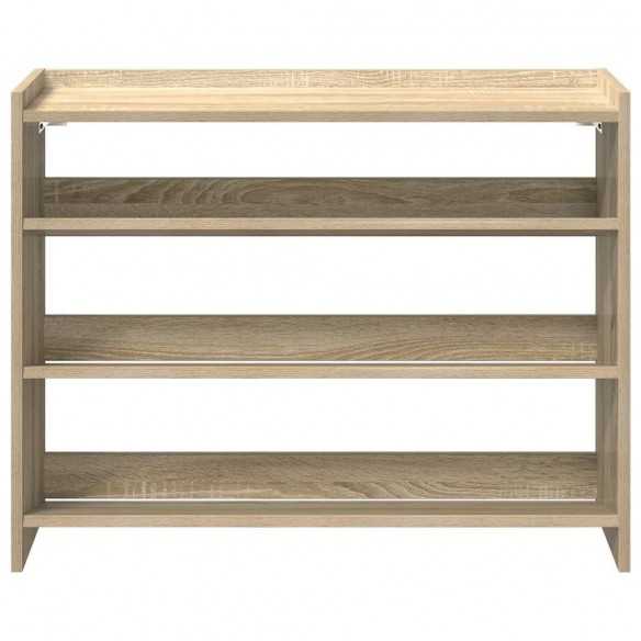 Étagère à chaussures chêne sonoma 80x25x61,5 cm bois ingénierie