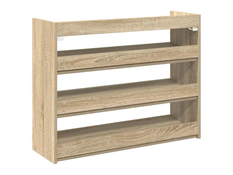Étagère à chaussures chêne sonoma 80x25x61,5 cm bois ingénierie