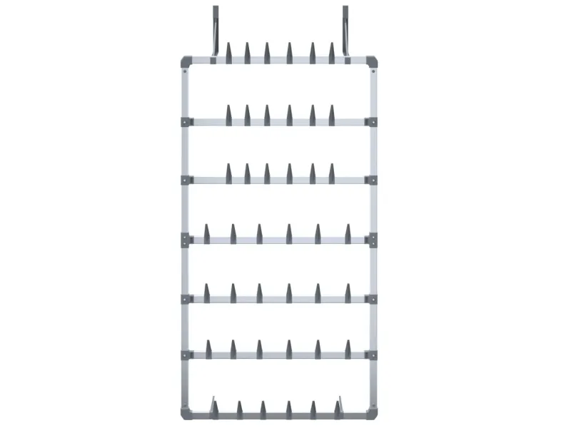 Étagère à chaussures suspendue Argenté 66x13x139 cm