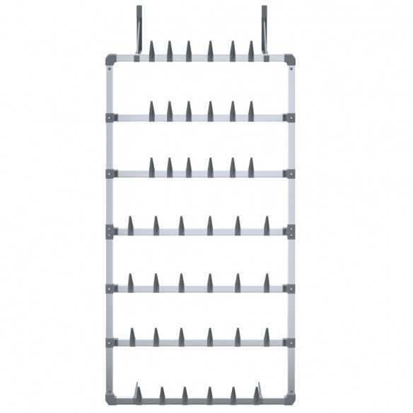 Étagère à chaussures suspendue Argenté 66x13x139 cm