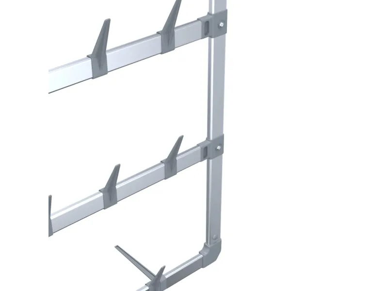 Étagère à chaussures suspendue Argenté 66x13x139 cm