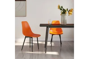 Chaises à manger lot de 2 orange PP