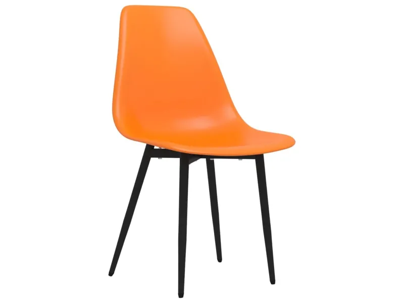 Chaises à manger lot de 2 orange PP