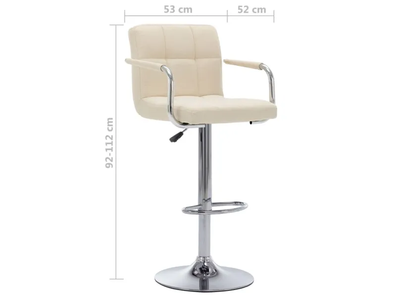 Chaise de bar Crème Tissu