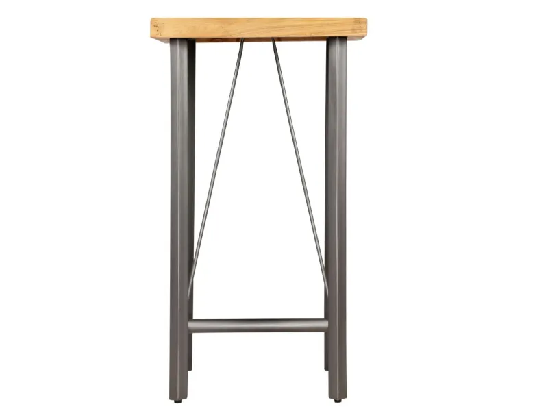Table de bar Teck recyclé massif 60x60x107 cm