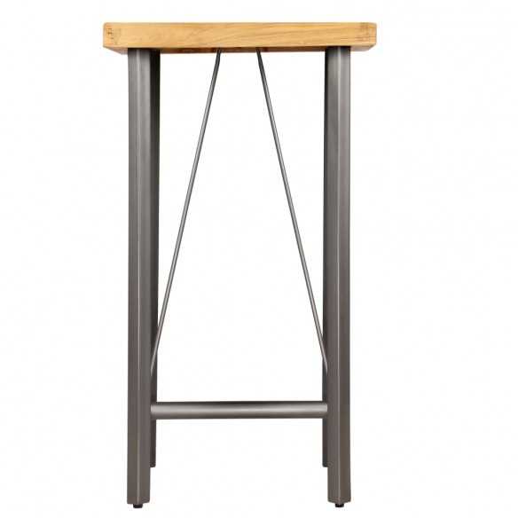 Table de bar Teck recyclé massif 60x60x107 cm