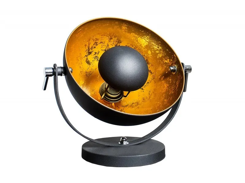 Lampe à poser moderne en aluminium et acier inoxydable coloris or noir