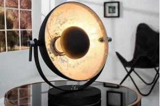 Lampe à poser en aluminium et acier inoxydable coloris argent