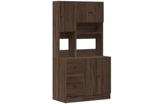 Armoire de cuisine chêne marron 95x50x180 cm bois d’ingénierie 2