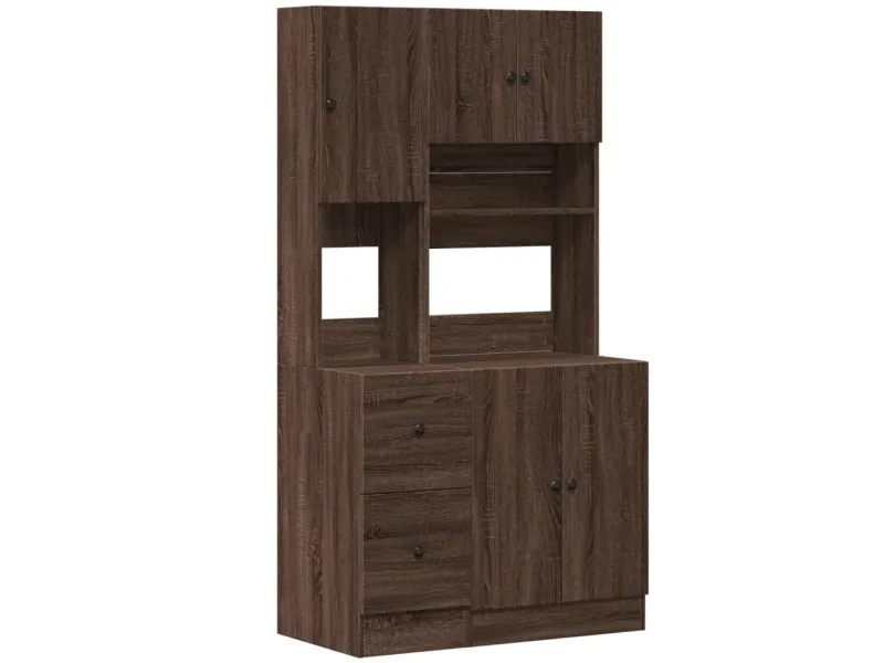 Armoire de cuisine chêne marron 95x50x180 cm bois d’ingénierie