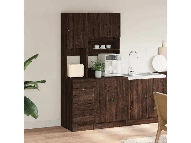 Armoire de cuisine chêne marron 95x50x180 cm bois d’ingénierie