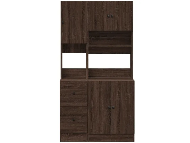 Armoire de cuisine chêne marron 95x50x180 cm bois d’ingénierie