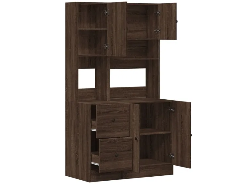 Armoire de cuisine chêne marron 95x50x180 cm bois d’ingénierie