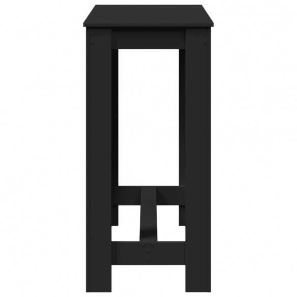 Table de bar noir 102x50x103,5 cm bois d'ingénierie