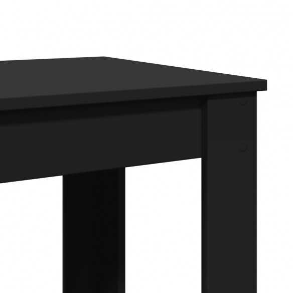 Table de bar noir 102x50x103,5 cm bois d'ingénierie