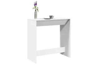 Table de bar blanc 102x50x103,5 cm bois d'ingénierie