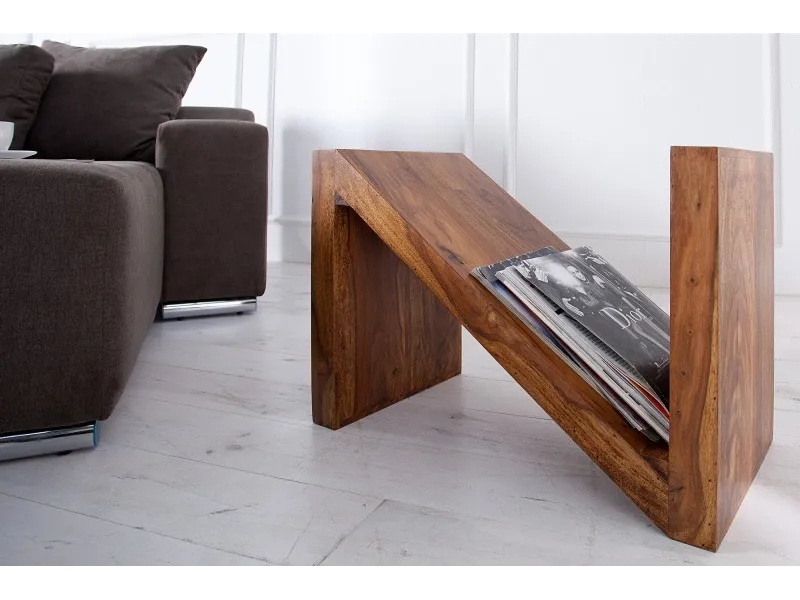 Table d'appoint design Z en bois massif